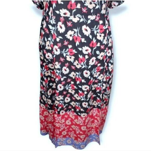 Express Floral Maxi Dress - Black and Red - Picture 6 of 13